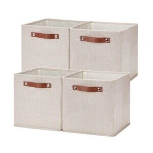 Storage Baskets Set of 4 Bins Collapsible Storage Baskets,11x11